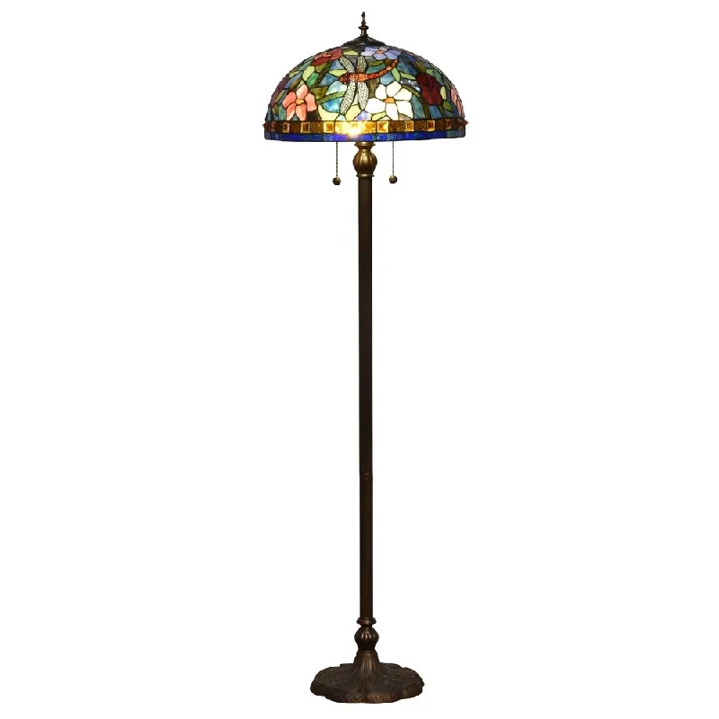 Industrial Style Floor Lamp with Exposed Bulbs for Loft ApartmentsJosef Tiffany Floor Lamp