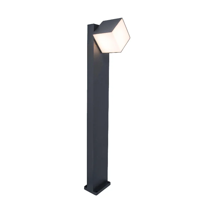 Marble Base Floor Lamp for a Touch of LuxuryLutec Cuba LED Grey Outdoor Bollard Light - Adjustable Head