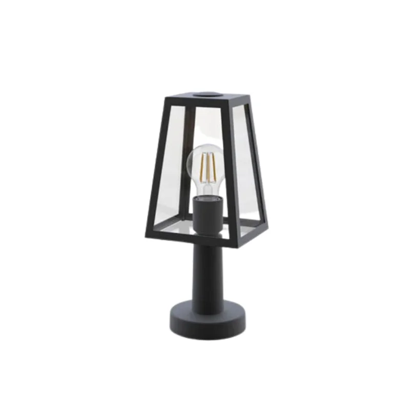 Metal Floor Lamp with a Matte Black Finish for a Sleek LookLutec Fia Outdoor Pedestal Light - Black