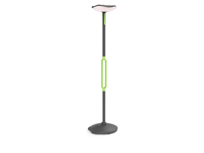 Adjustable Height Floor Lamp for Versatile Lighting NeedsLutec Poppy Grey Outdoor LED Solar Post Light With Bluetooth Speaker