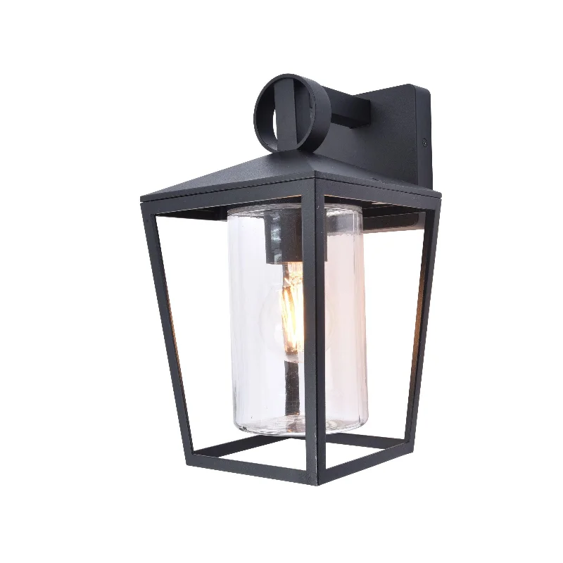 Modern Minimalist Floor Lamp for Contemporary Living RoomsLutec West Outdoor Down Wall Lantern Light - Black