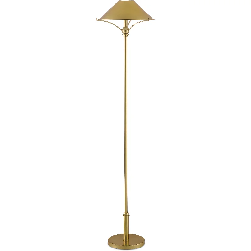 Fabric Floor Lamp with a Linen Shade for a Relaxed AestheticMaarla Brass Floor Lamp