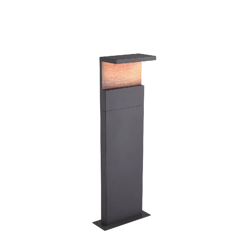 Metal Floor Lamp with a Matte Black Finish for a Sleek LookMantra M6772 Ruka Outdoor Floor Lamp Medium 13W LED Anthracite/Walnut