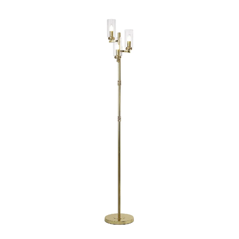 Fabric Floor Lamp with a Linen Shade for a Relaxed AestheticNelson Lighting NL73579 Darling Floor Lamp Polished Gold