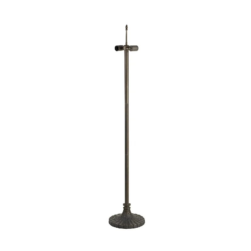 Adjustable Height Floor Lamp for Versatile Lighting NeedsNelson Lighting NL72969 Major Stepped Design Floor Lamp 2 Light Aged Antique Brass