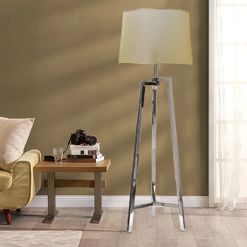 Fabric Floor Lamp with a Linen Shade for a Relaxed AestheticPeace