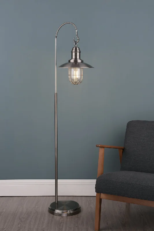 Modern Minimalist Floor Lamp for Contemporary Living RoomsDar Terrace Floor Lamp Antique Chrome