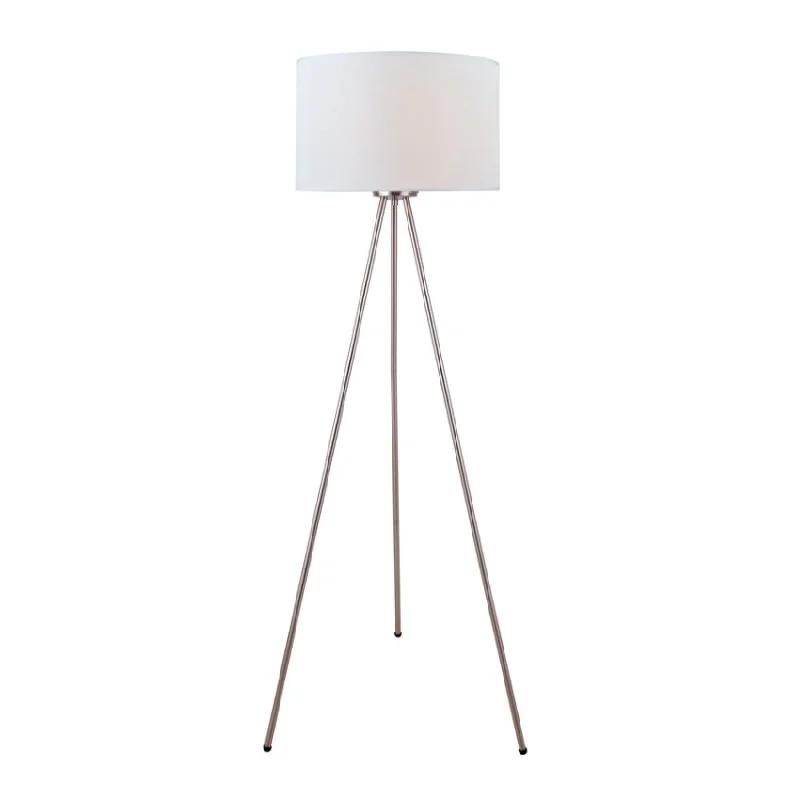 Fabric Floor Lamp with a Linen Shade for a Relaxed AestheticTullio Silver Floor Lamp