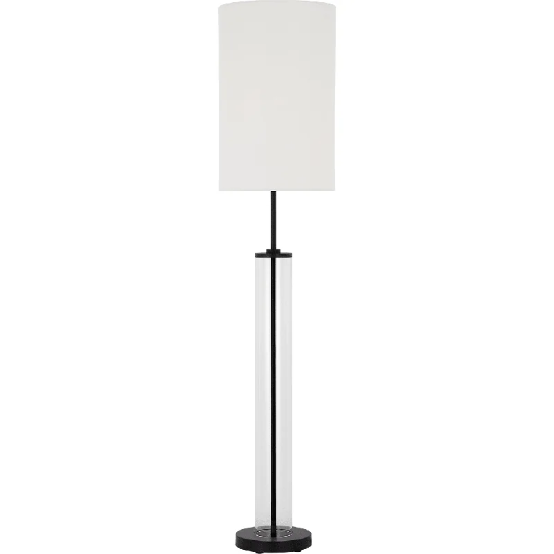 Glass Floor Lamp with Frosted Shades for Soft Diffused LightLeigh 1-Light Medium Floor Lamp