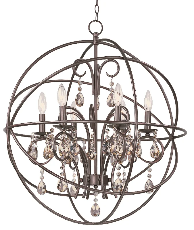 Art Nouveau Ceiling Lights with Organic, Flowing ShapesOrbit 6-Light Pendant