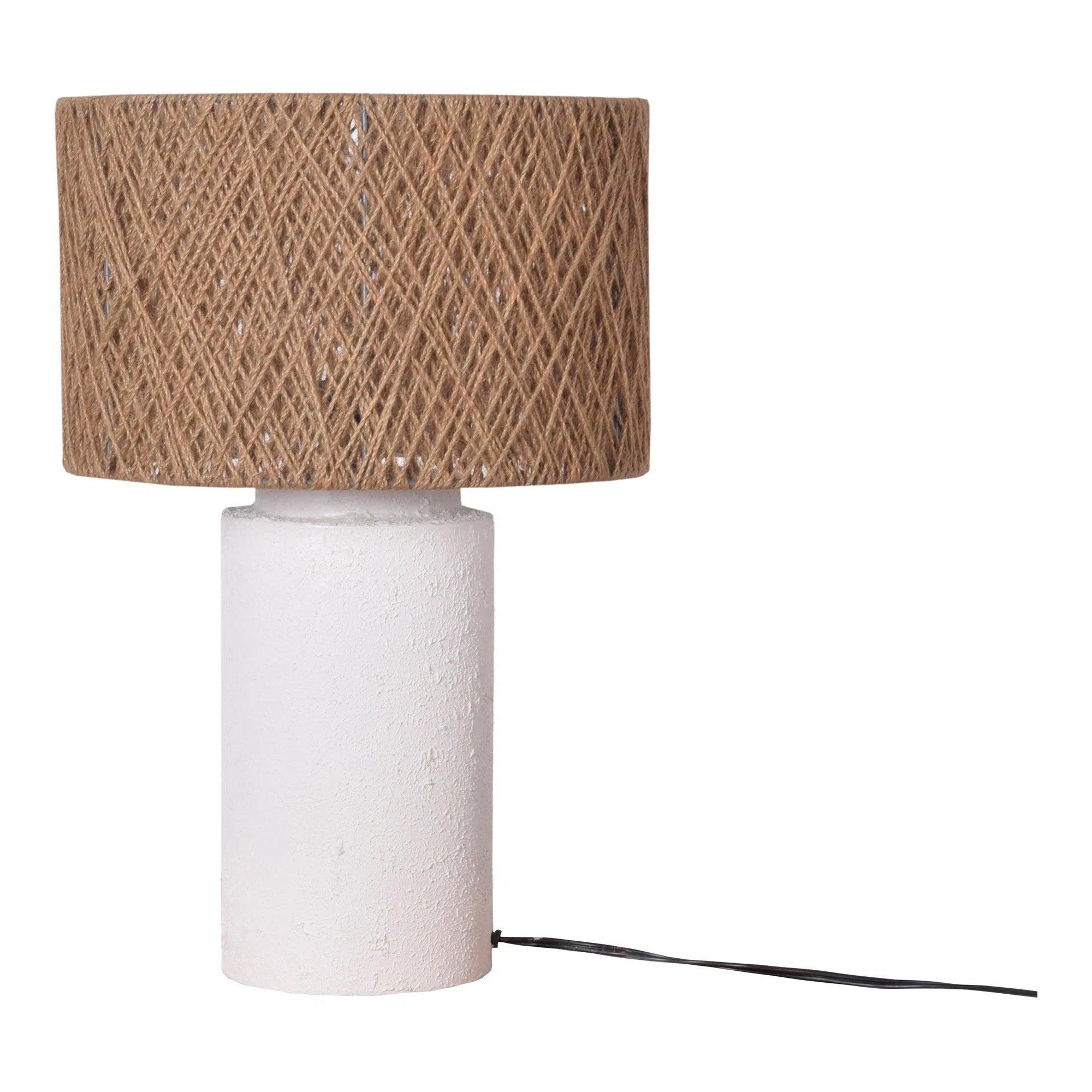 gothic style table lamps with dark finishes for a mysterious lookAine Natural Jute and Iron Table Lamp