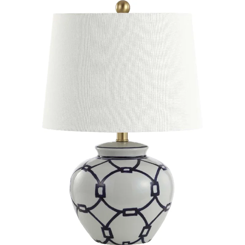 victorian style table lamps with ornate details for traditional homesAnaliz Table Lamp White/Blue