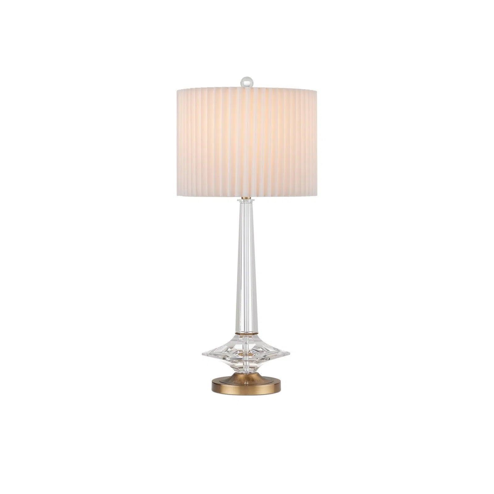 art deco table lamps with geometric shapes for a retro touchAnton Optic Crystal and Metal Gold Table Lamp