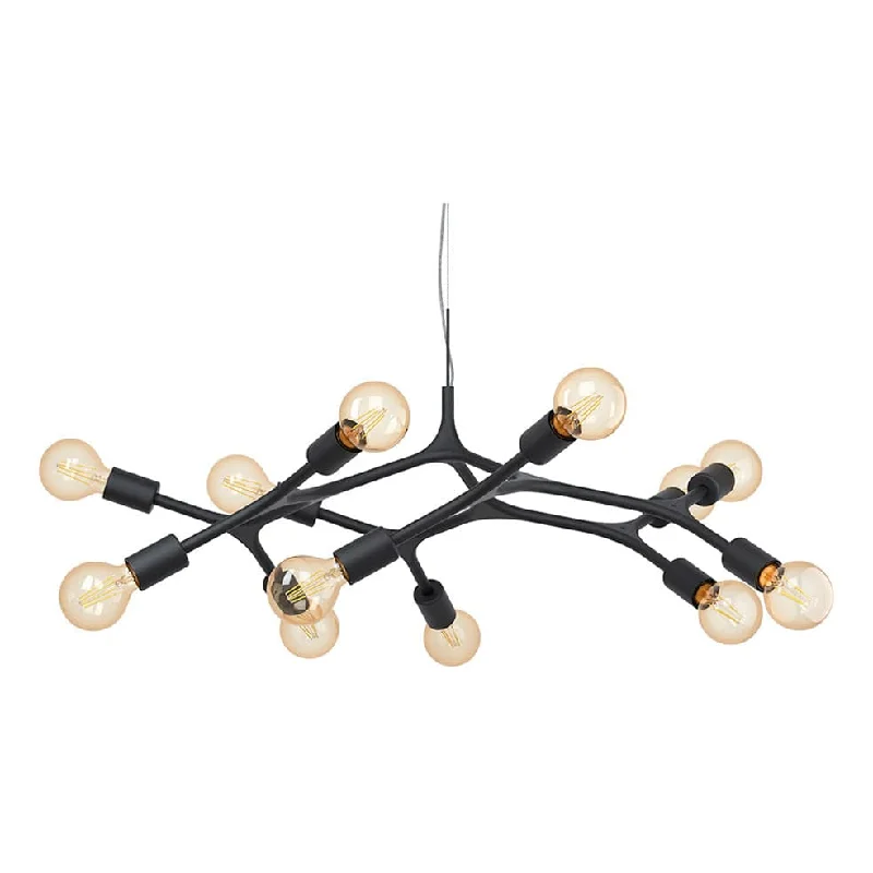 Art Nouveau Ceiling Lights with Organic, Flowing ShapesAtom 12 Light Pendant | Black