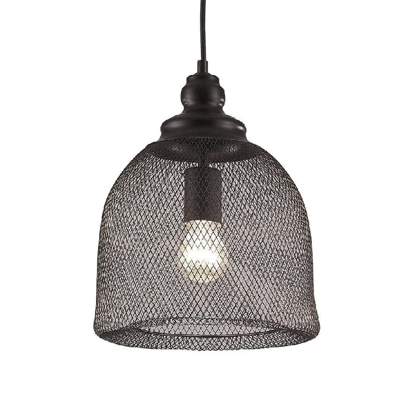 Gothic Ceiling Lights with Dark Metalwork and Pointed ArchesBird Cage Pendant Light