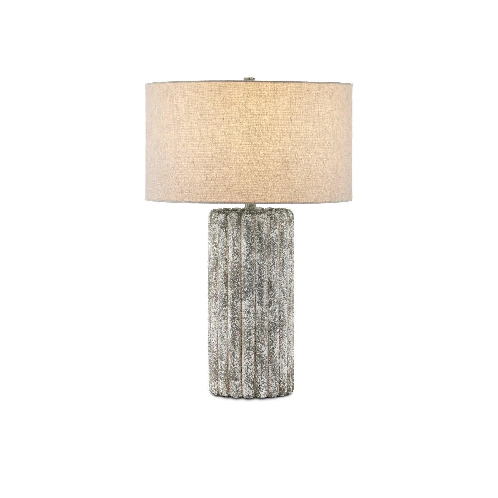 art deco table lamps with geometric shapes for a retro touchBoudoirs Concrete Grey Table Lamp