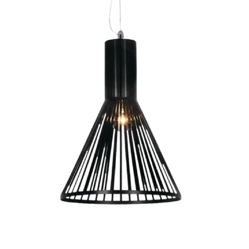 African - Inspired Ceiling Lights with Tribal Patterns and Natural MaterialsCuba Metal Pendant Light Black