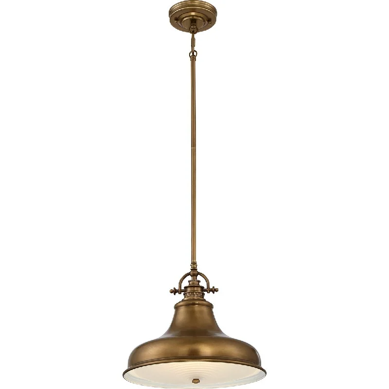 Scandinavian Style Ceiling Lights with Light Wood AccentsAlness Single Pendant Weathered Brass Light - ID 9057