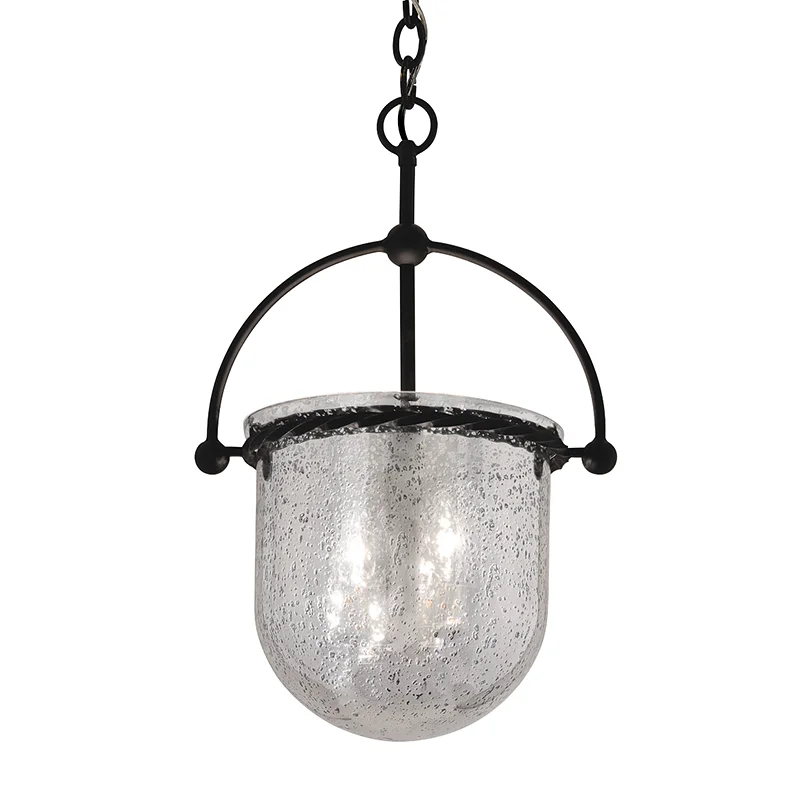 Glass Ceiling Lights with Frosted, Colored, or Etched GlassMERCURY 3LT PENDANT SMALL