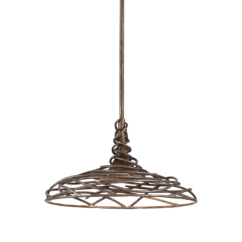 Tropical - Themed Ceiling Lights with Palm - Leaf Shapes and Rattan WrapsSANCTUARY 1LT PENDANT DINING