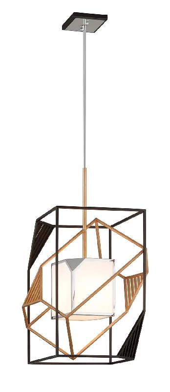 Japanese - Inspired Ceiling Lights with Shoji - Screen - like DiffusersCUBIST 1LT PENDANT