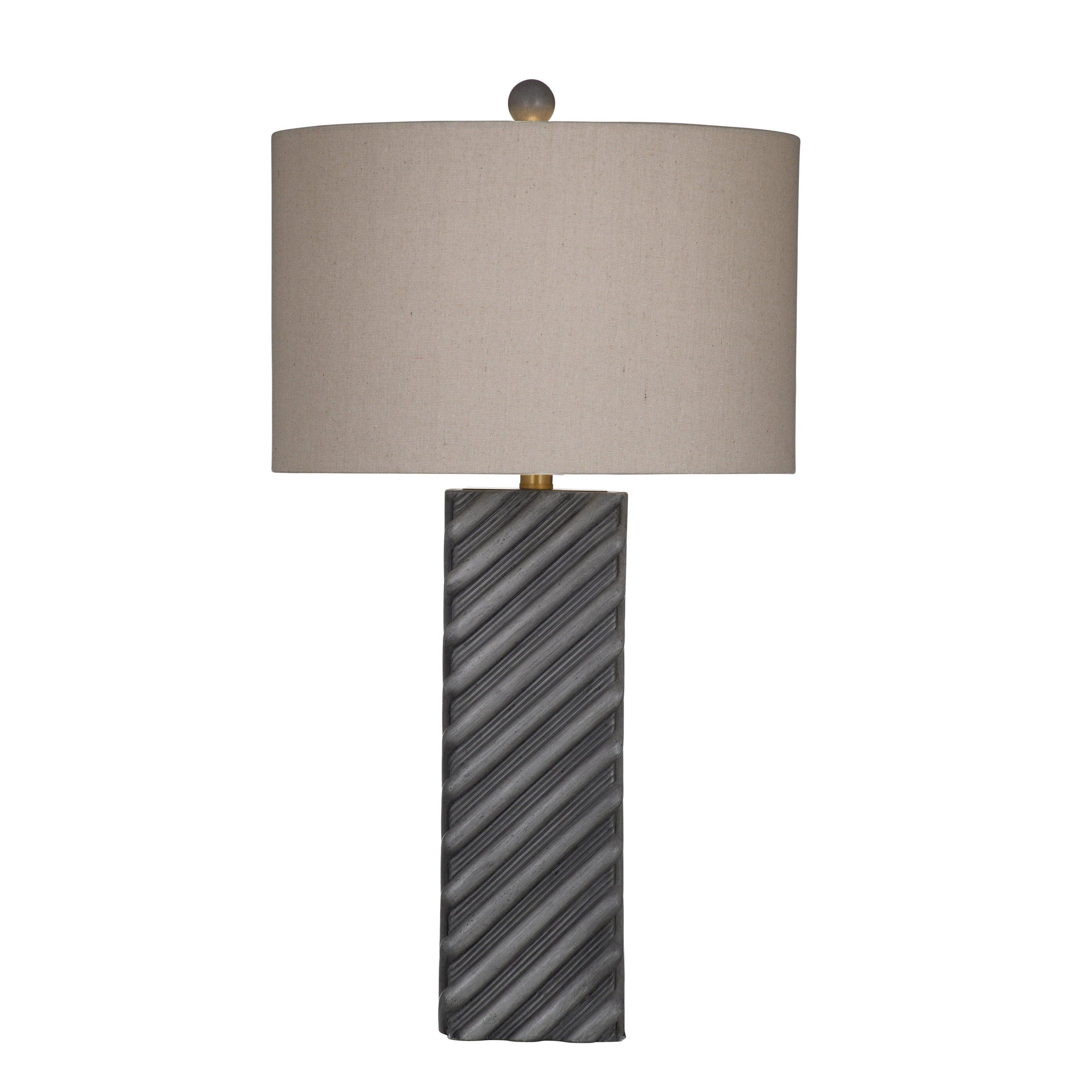 coastal style table lamps with nautical elements for beach housesGannex Cement Grey Table Lamp