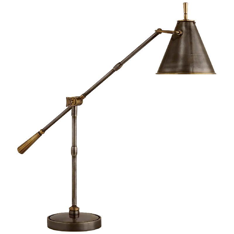 industrial style table lamps with exposed bulbs for loft apartmentsGoodman Table Lamp in Bronze and Hand-Rubbed Antique Bras