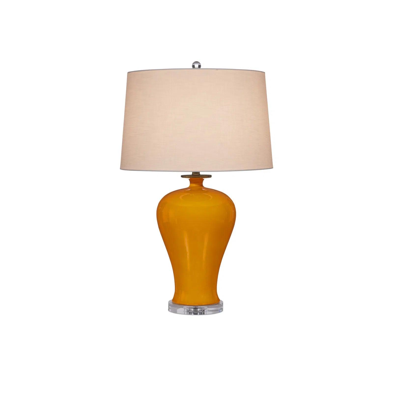 mid century modern table lamps with iconic designs for a stylish studyImperial Porcelain and Metal Orange Table Lamp