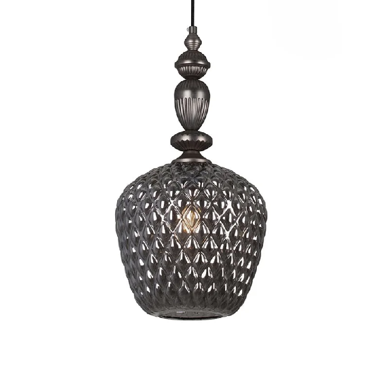 African - Inspired Ceiling Lights with Tribal Patterns and Natural MaterialsLisbon Glass Pendant Light