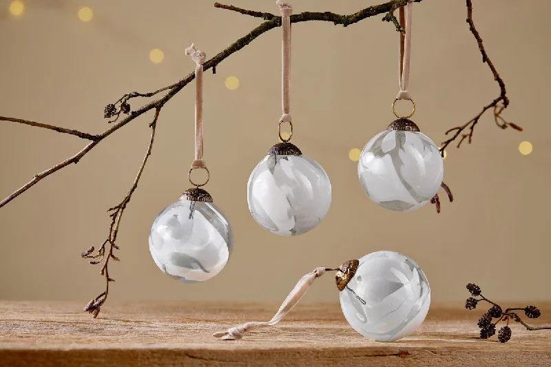 Mid - Century Modern Ceiling Lights with Simple, Sleek LinesLohara Baubles - White (Set of 4)