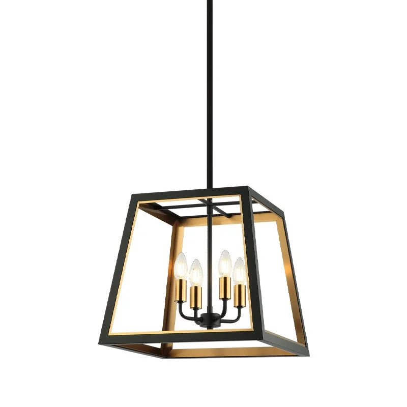 Art Deco Ceiling Lights with Geometric Patterns and Metallic FinishesRosalie Four Light Pendant