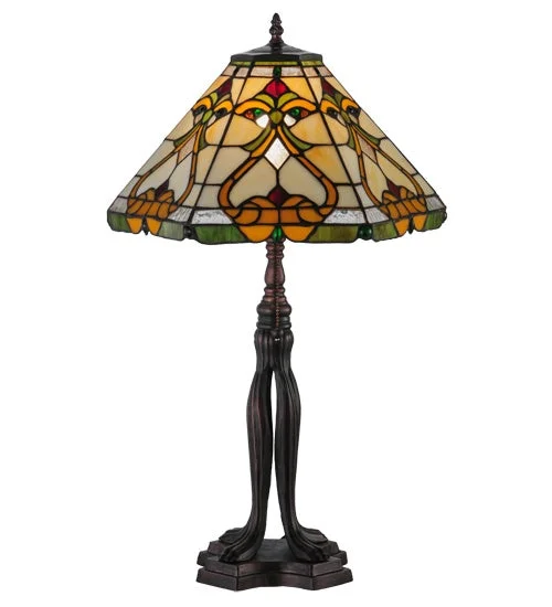 bohemian table lamps with colorful patterns for eclectic bedroomsOne Light Table Lamp