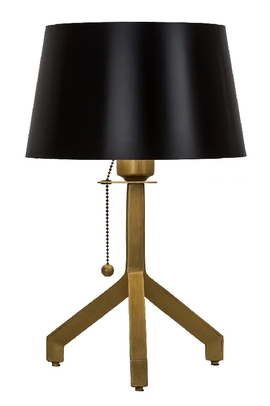 metal table lamps with a matte black finish for a sleek appearanceOne Light Table Lamp