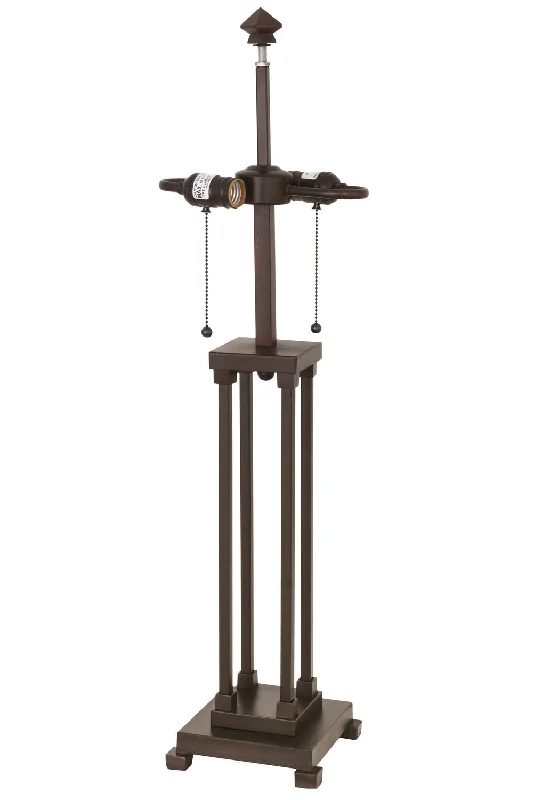 leather table lamps with a distressed texture for a rugged charmTwo Light Table Base Hardware