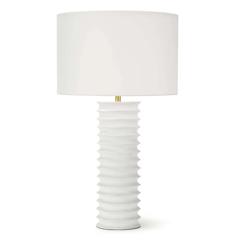 wooden table lamps with natural grain for a warm and organic feelNabu Metal Column Table Lamp (White)