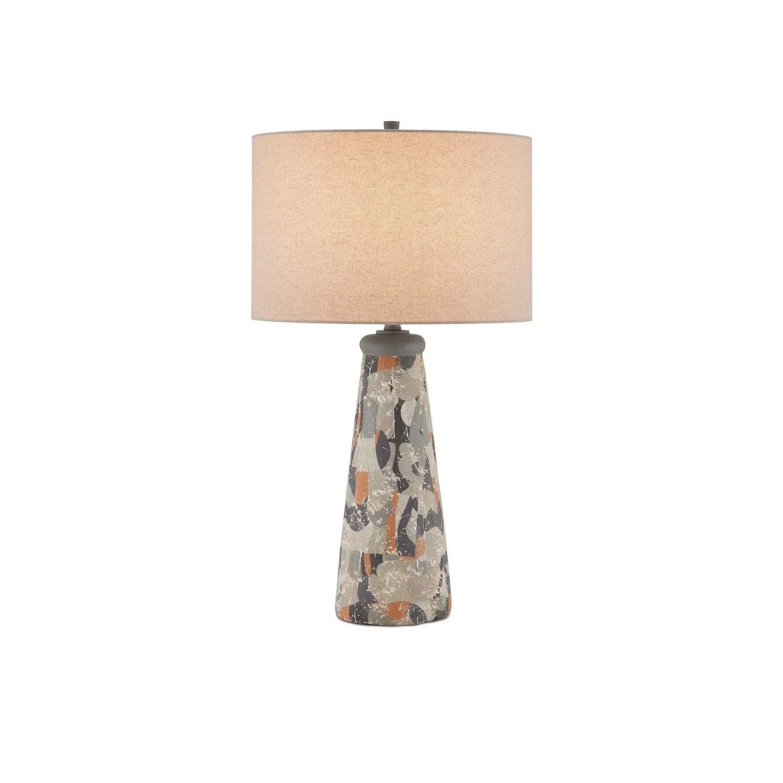 marble table lamps with a luxurious veined pattern for high end decorOldwalls Concrete Grey Table Lamp