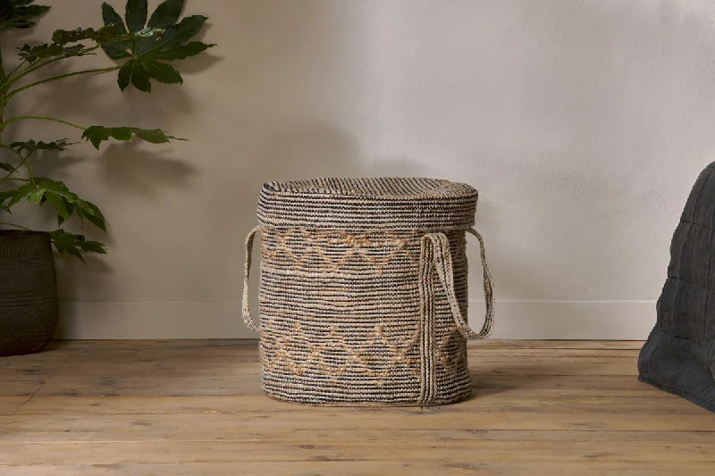 Retro Ceiling Lights Inspired by the 1950s and 1960s DesignPadla Cotton & Jute Laundry Basket - Black & Natural