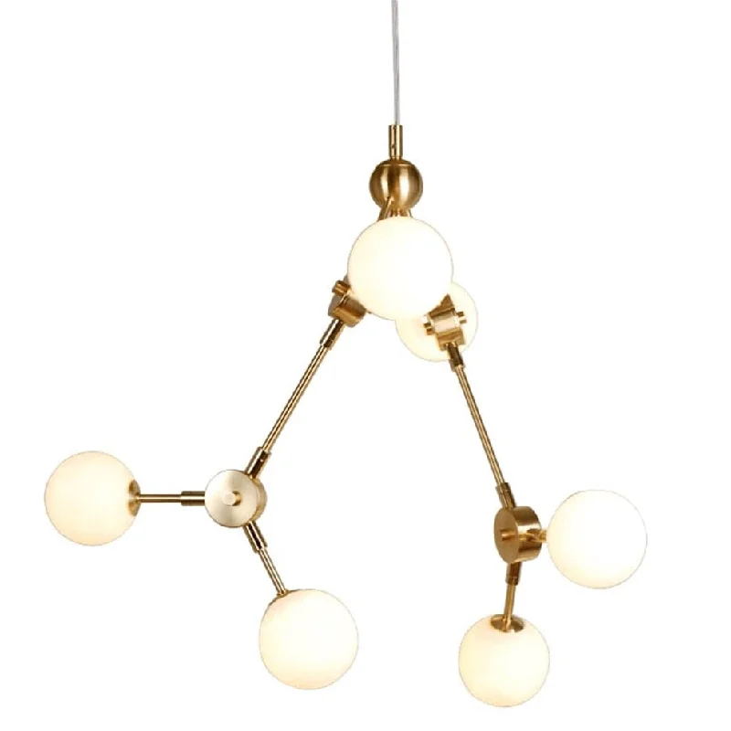 Chinese - Style Ceiling Lights with Red Lantern - Inspired DesignsPisa Metal Chandelier 6 Light Gold