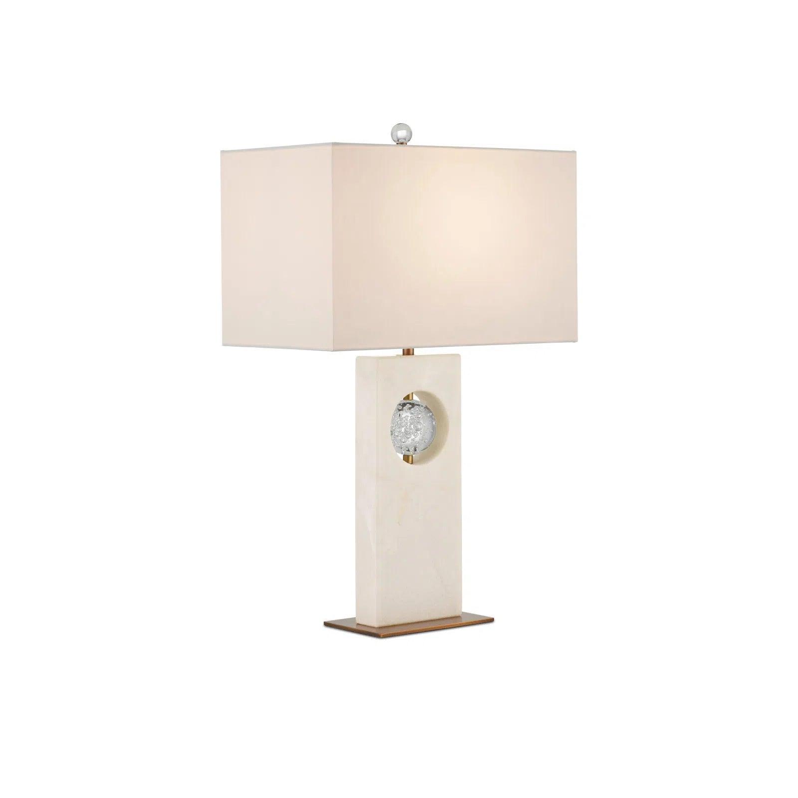 mid century modern table lamps with iconic designs for a stylish studyRadiant Marble and Glass White Table Lamp