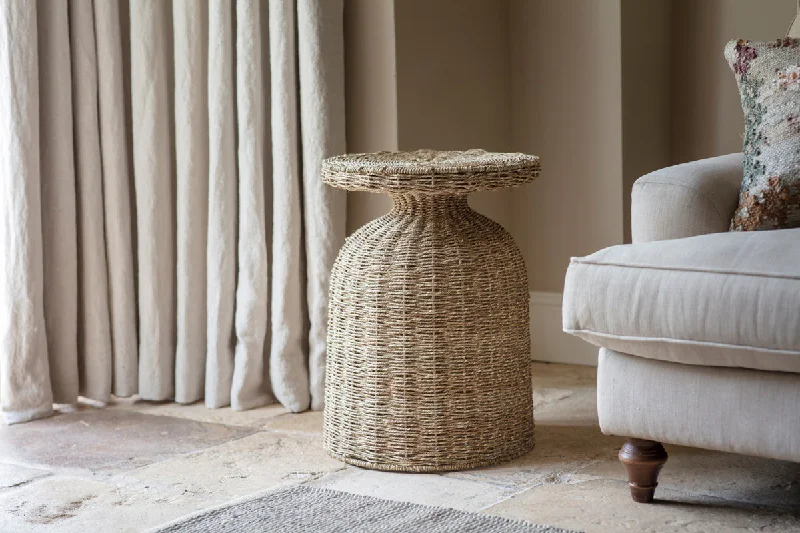 Victorian - Inspired Ceiling Lights with Ornate Crystal ChandeliersRampura Rattan Side Table - Natural