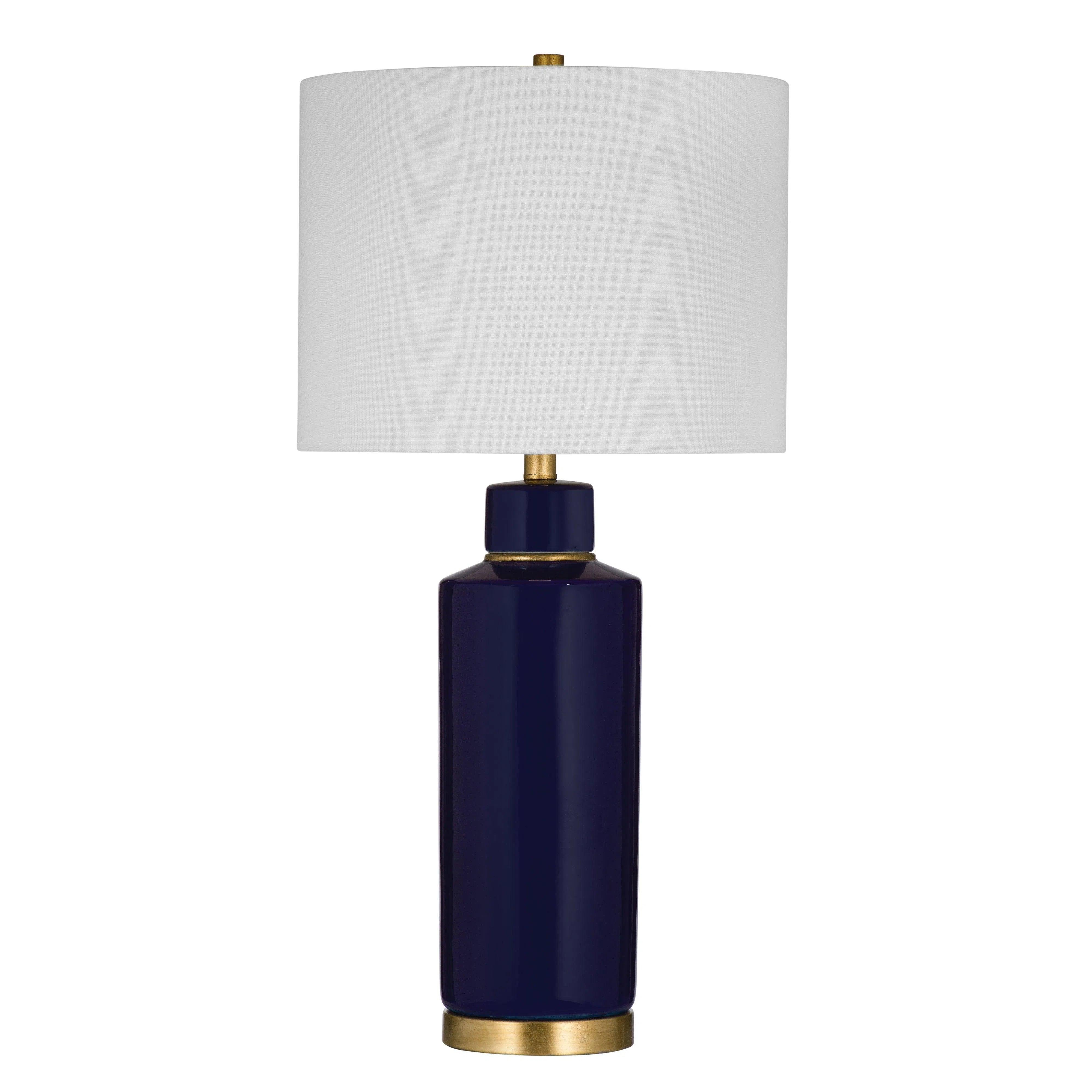 modern minimalist table lamps for contemporary living roomsRobynn Blue Ceramic Table Lamp