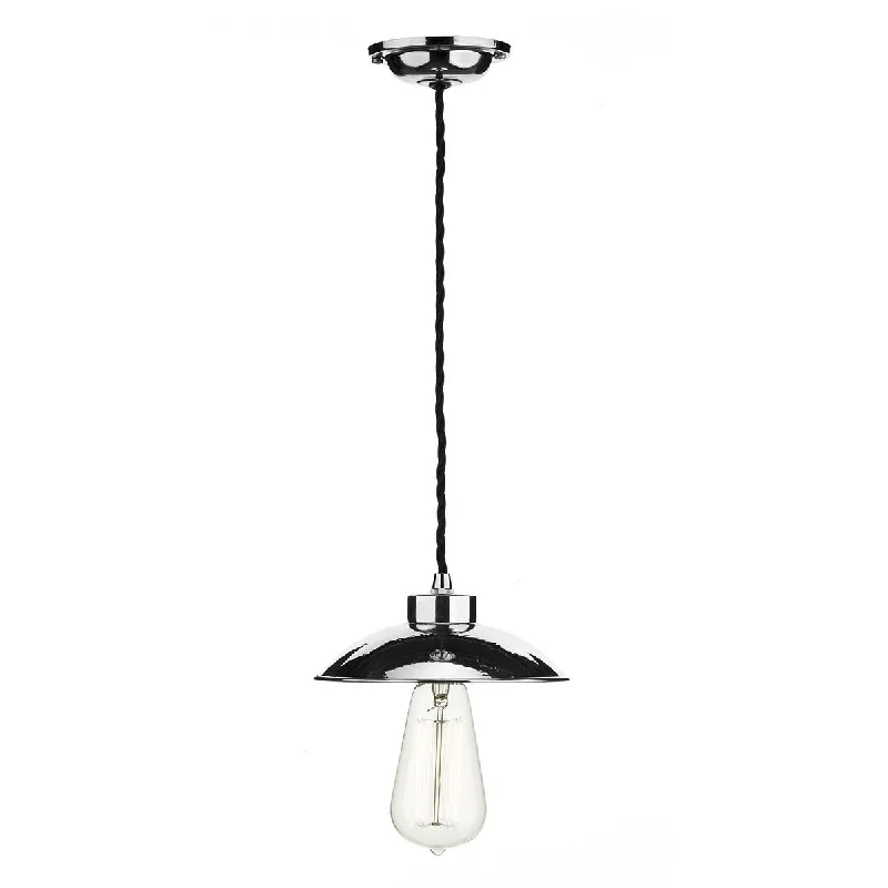 Mediterranean - Style Ceiling Lights with Terra - Cotta and Ceramic DetailsDavid Hunt DALLAS Polished Chrome Single Pendant - ID 4860 - EX-DISPLAY