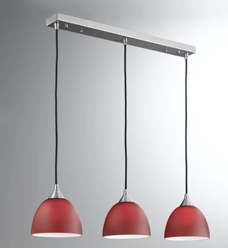 Glass Ceiling Lights with Frosted, Colored, or Etched GlassGolspie Small Red Glass Multi Pendant - ID 4918