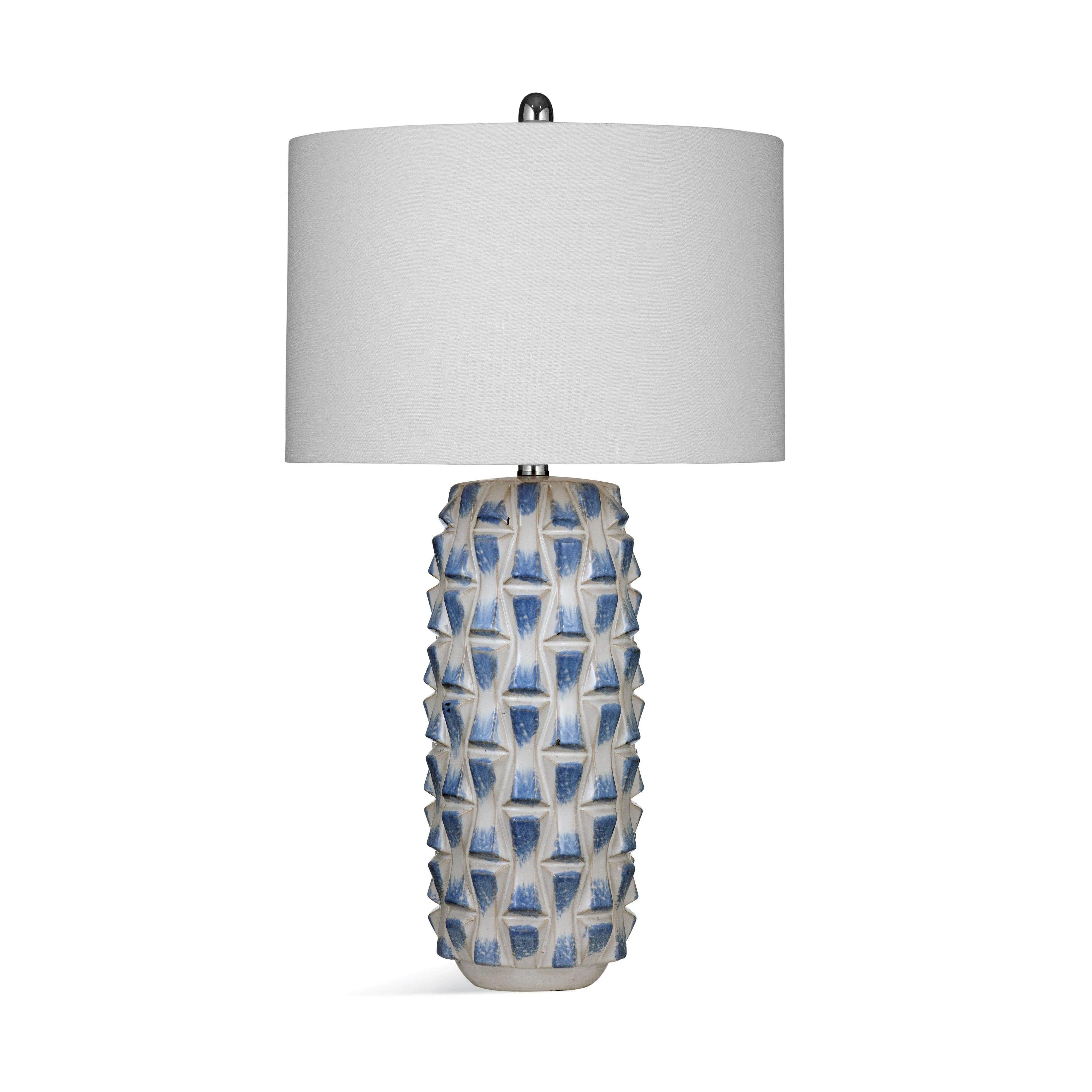 ceramic table lamps with hand painted designs for an artistic touchStones Ceramic Blue Table Lamp