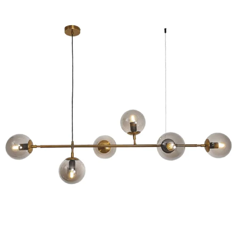 Gothic Ceiling Lights with Dark Metalwork and Pointed ArchesTitania Chandelier Light-  Gold CH508/6 GD/SM