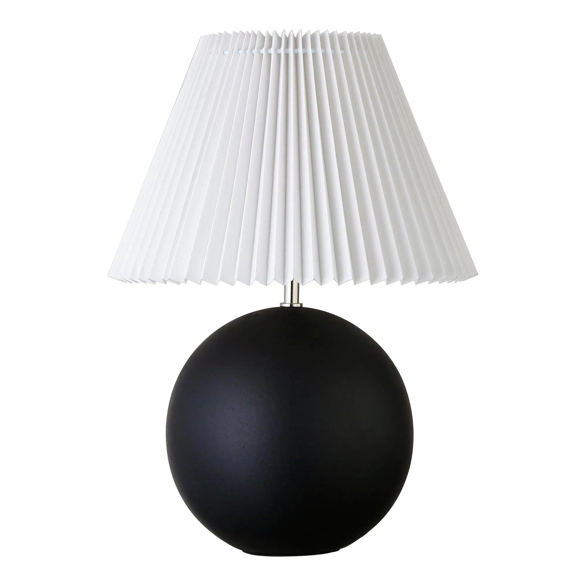 wooden table lamps with natural grain for a warm and organic feelTuve Polyresin Black Table Lamp