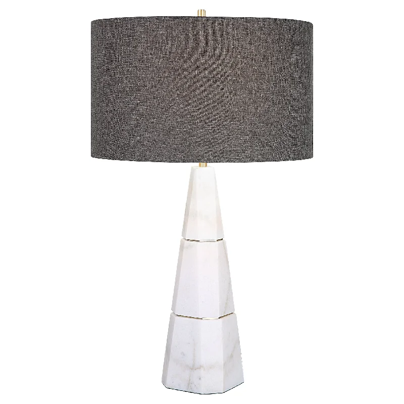 coastal style table lamps with nautical elements for beach housesCitadel White Marble Table Lamp