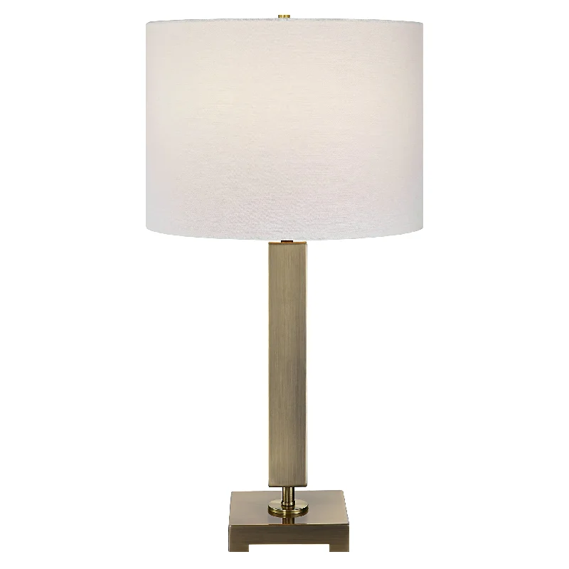 wooden table lamps with natural grain for a warm and organic feelUttermost Duomo Brass Table Lamp