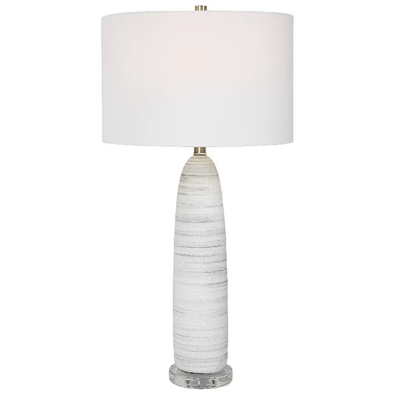 industrial style table lamps with exposed bulbs for loft apartmentsLevadia Matte White Table Lamp