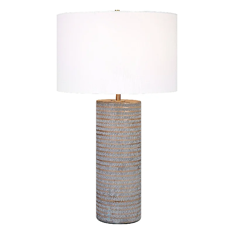 coastal style table lamps with nautical elements for beach housesMonolith Gray Table Lamp